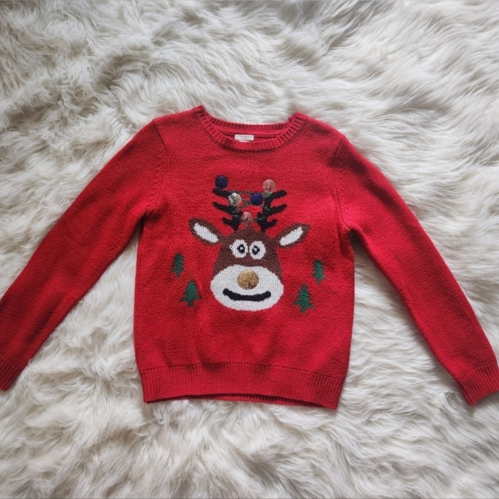 Forever 21 Festive Red Kids Sweater Size 9/10
